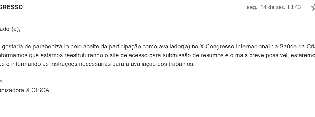 X CISCA – Comissão de Avaliação de Temas Livres e Pôsteres